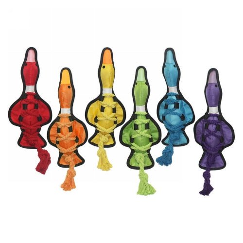 Products Cross-Ropes Duck Dog Toy 11.5
