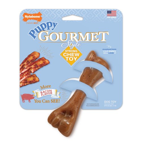 Nylabone Puppy Gourmet Chew Toy, Bacon